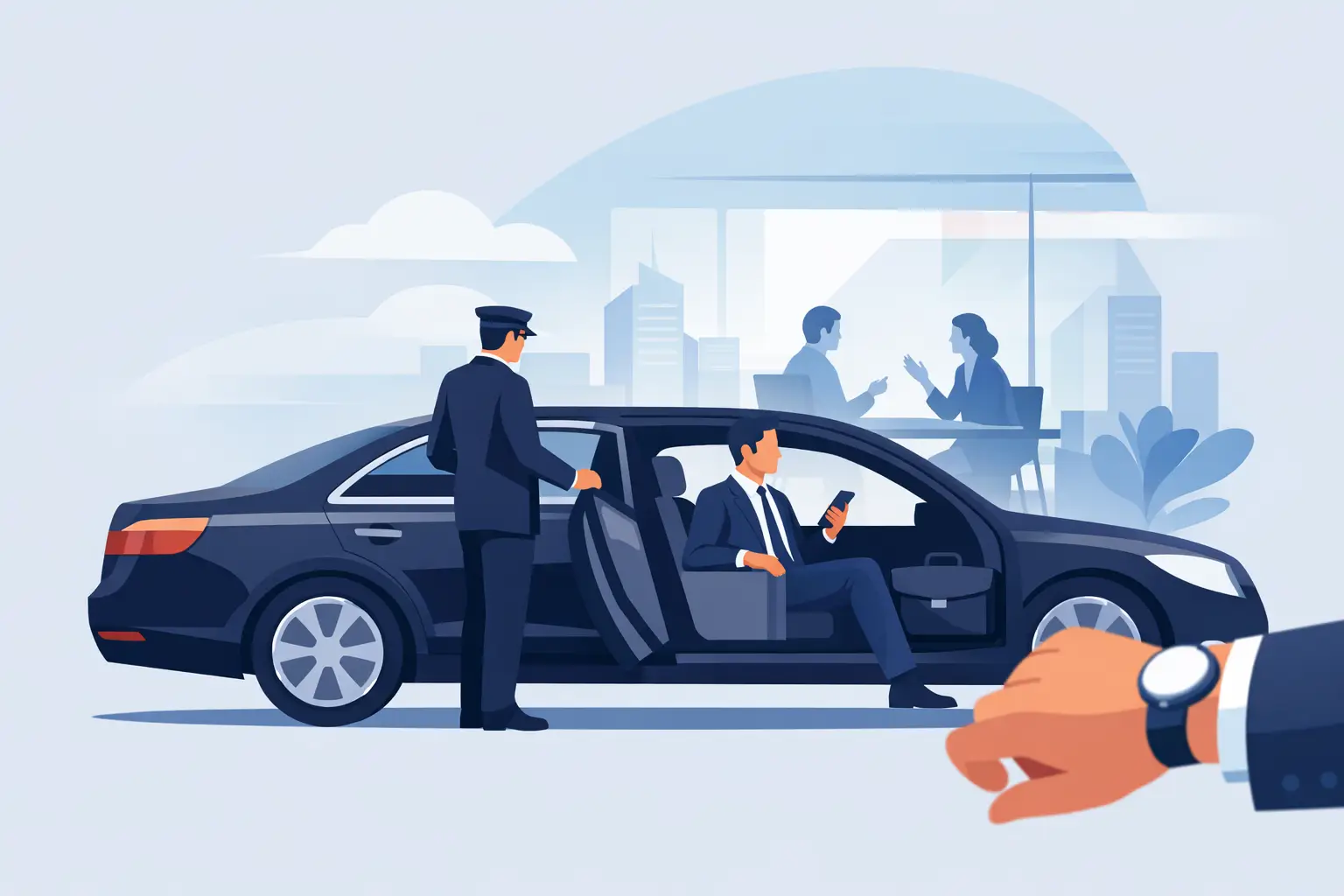 Carro com motorista para reunião vale a pena?