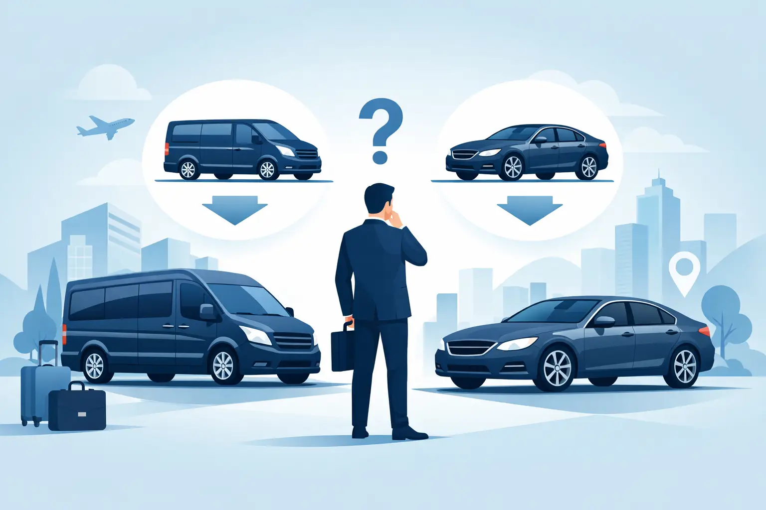 Van executiva ou carro sedan: qual escolher?