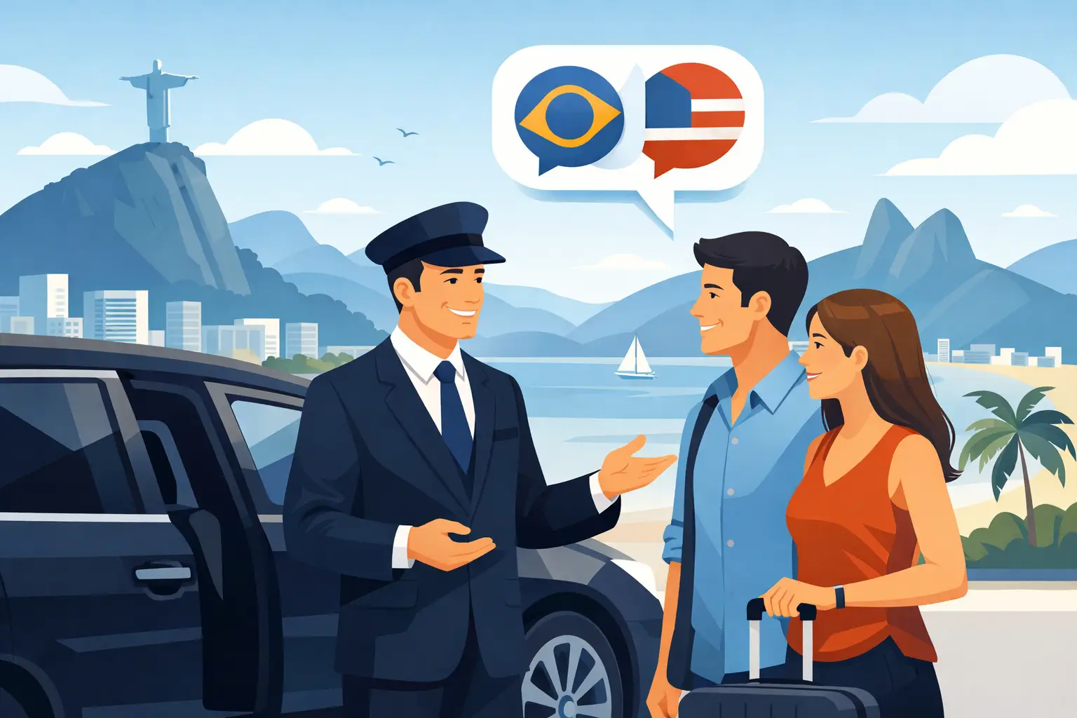 Transfer com motorista bilíngue no Rio
