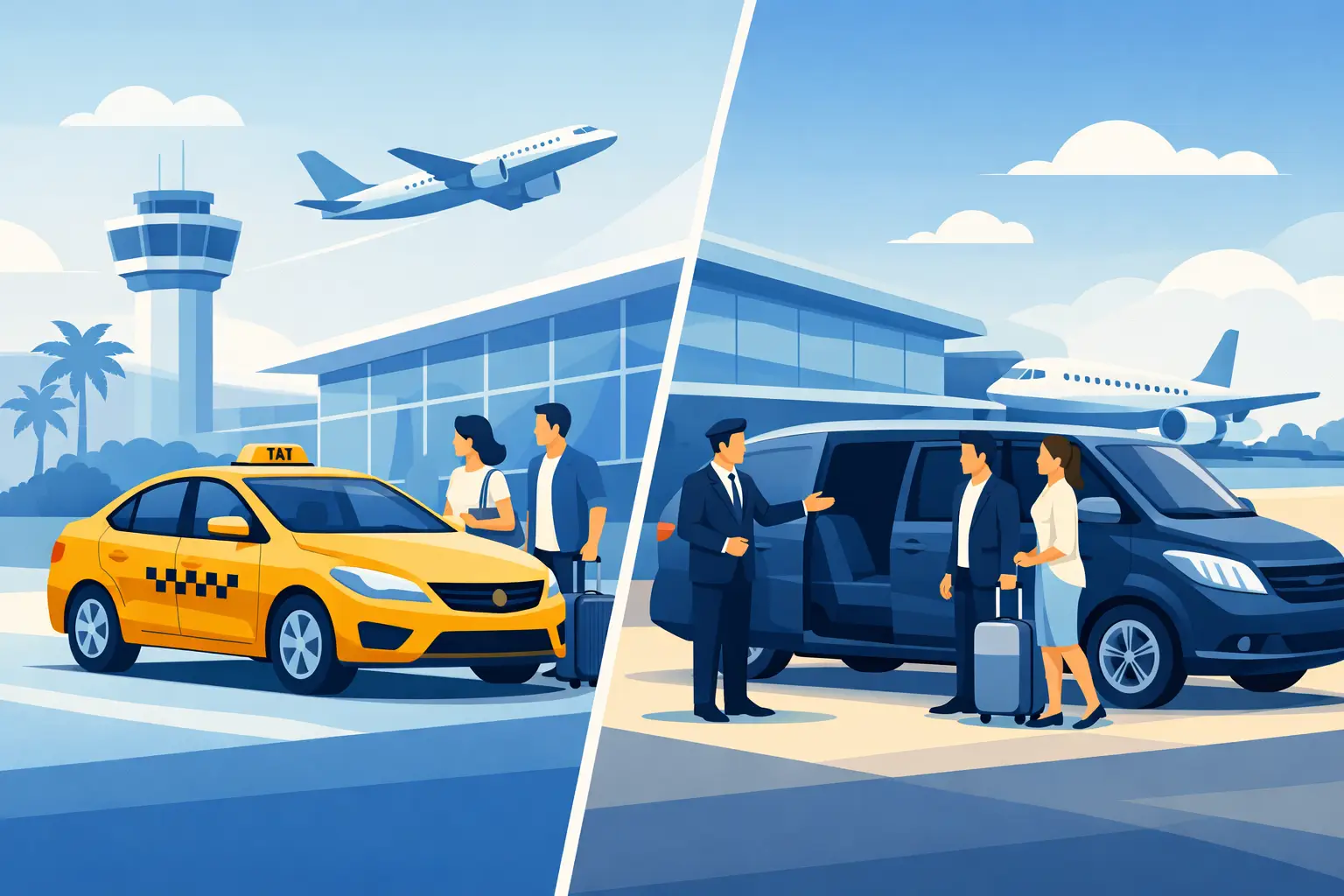 Táxi aeroporto ou transfer: qual compensa?