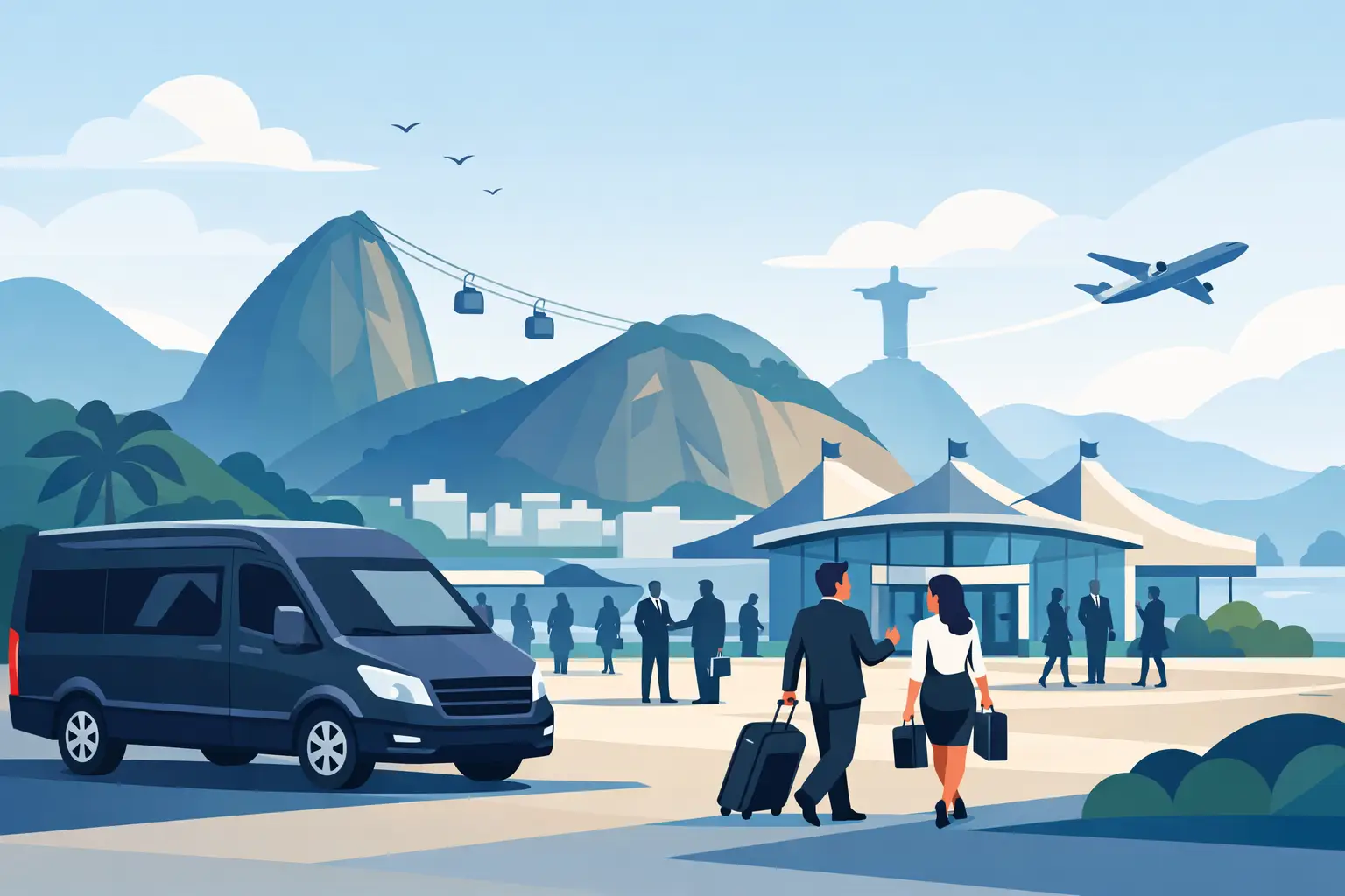 Transporte corporativo para feiras no Rio